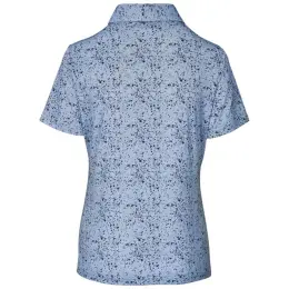 Ladies Flexxion Golf Shirt Blue Back